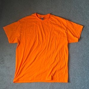 Plain orange cotton Tshirt.